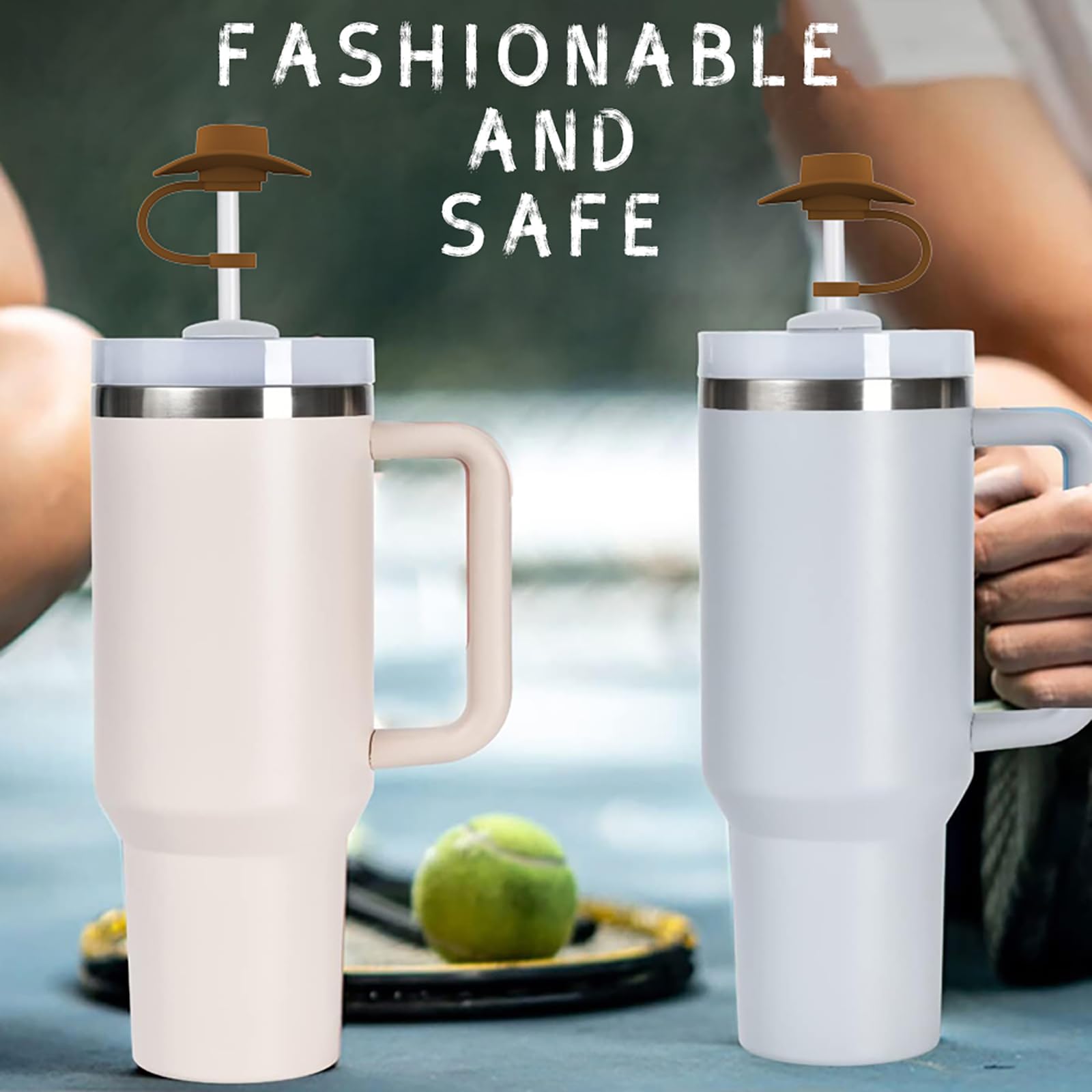 Zhoxod 6PCS Straw Covers Cap Compatible With Stanley Cups,Straw Toppers Caps For 40 Oz Tumblers And Water Bottles?Fashionable For Man & Woman Gift