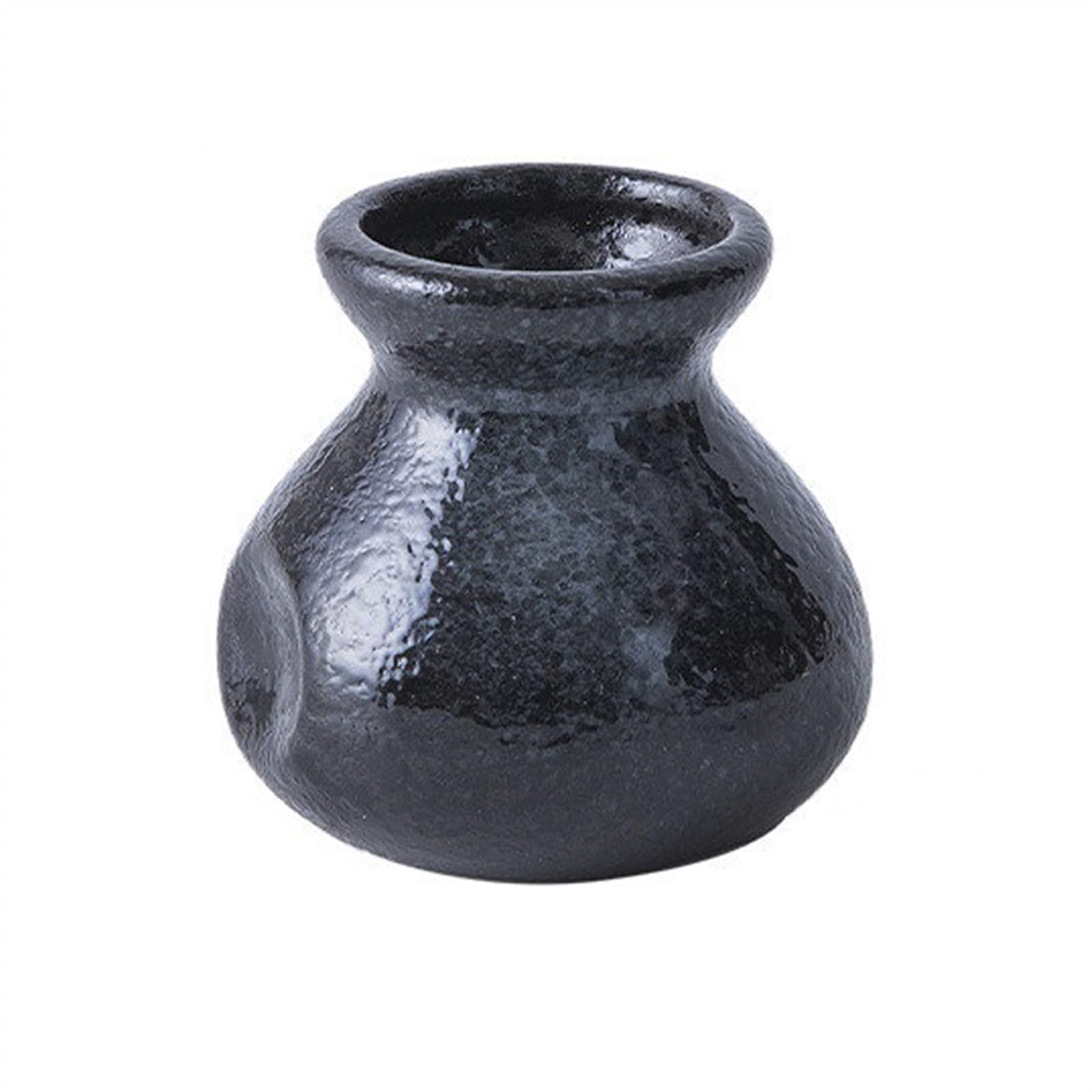 AYCDL toothpick holder Decorative Ceramic Toothpick Cotton Swab Holder Ceramic Fruit Pick Container Jar Box toothpick dispenser,Black