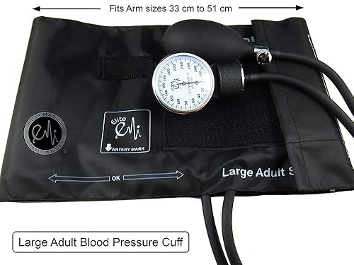 Miniatura 9 de Tensiómetro aneroide manual para presión arterial de pulsera EMI LARGE con funda