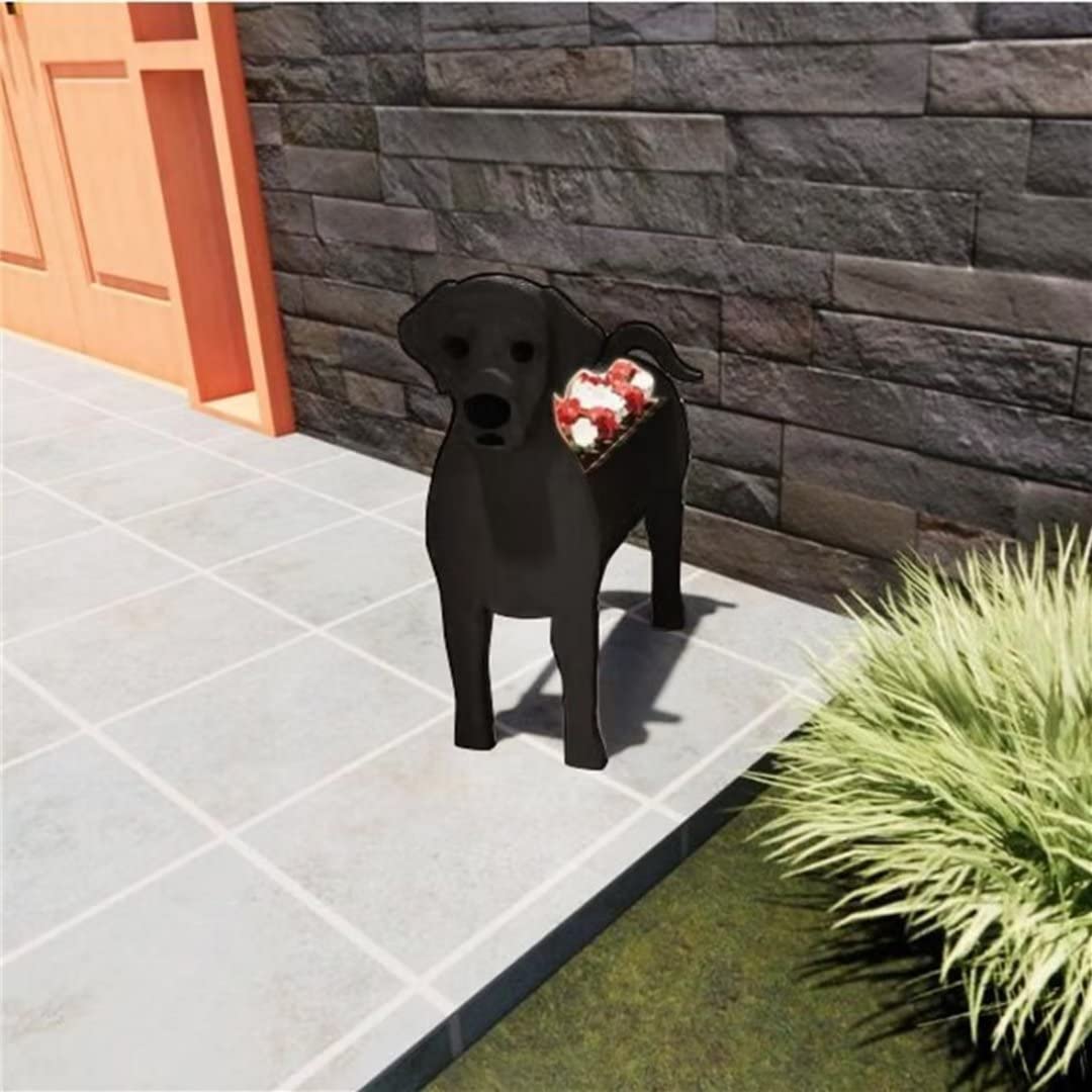 EIMOPE Creative Dog Planter Plant, Animal Plant Pots Garden Planters for Succulent, Small Gifts Dog Planter, Storage Containers Dog Planters PVC, Rectangular Plant Flower Pots Decor Outdoor Indoor