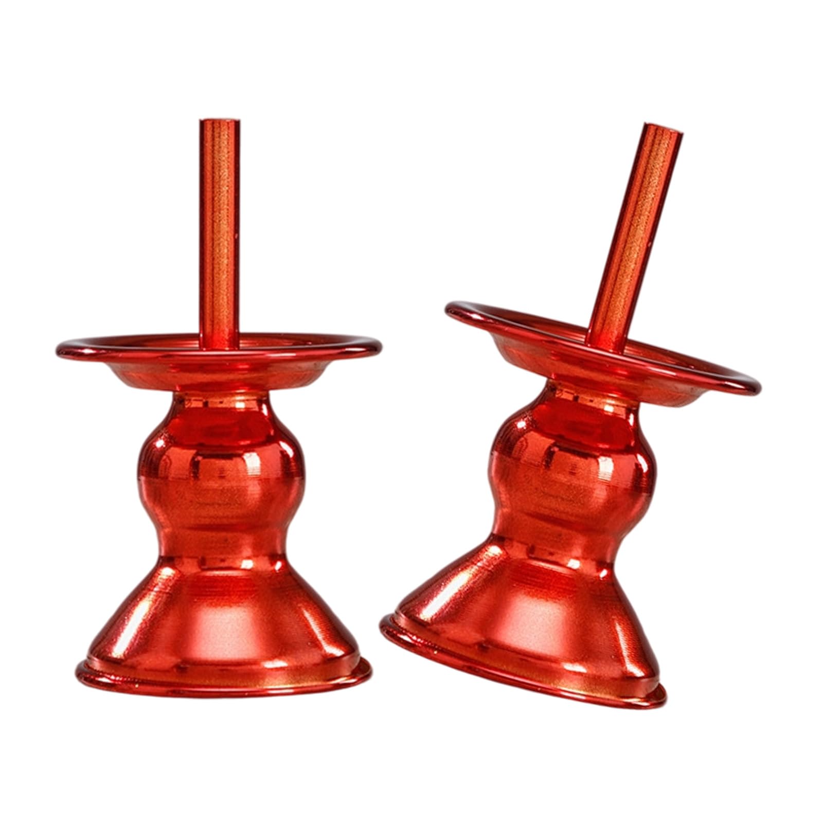 ordinarYone Set of 2 Alloy Spiritual Candleholders Multipurpose Devotional Decors for Candesticks