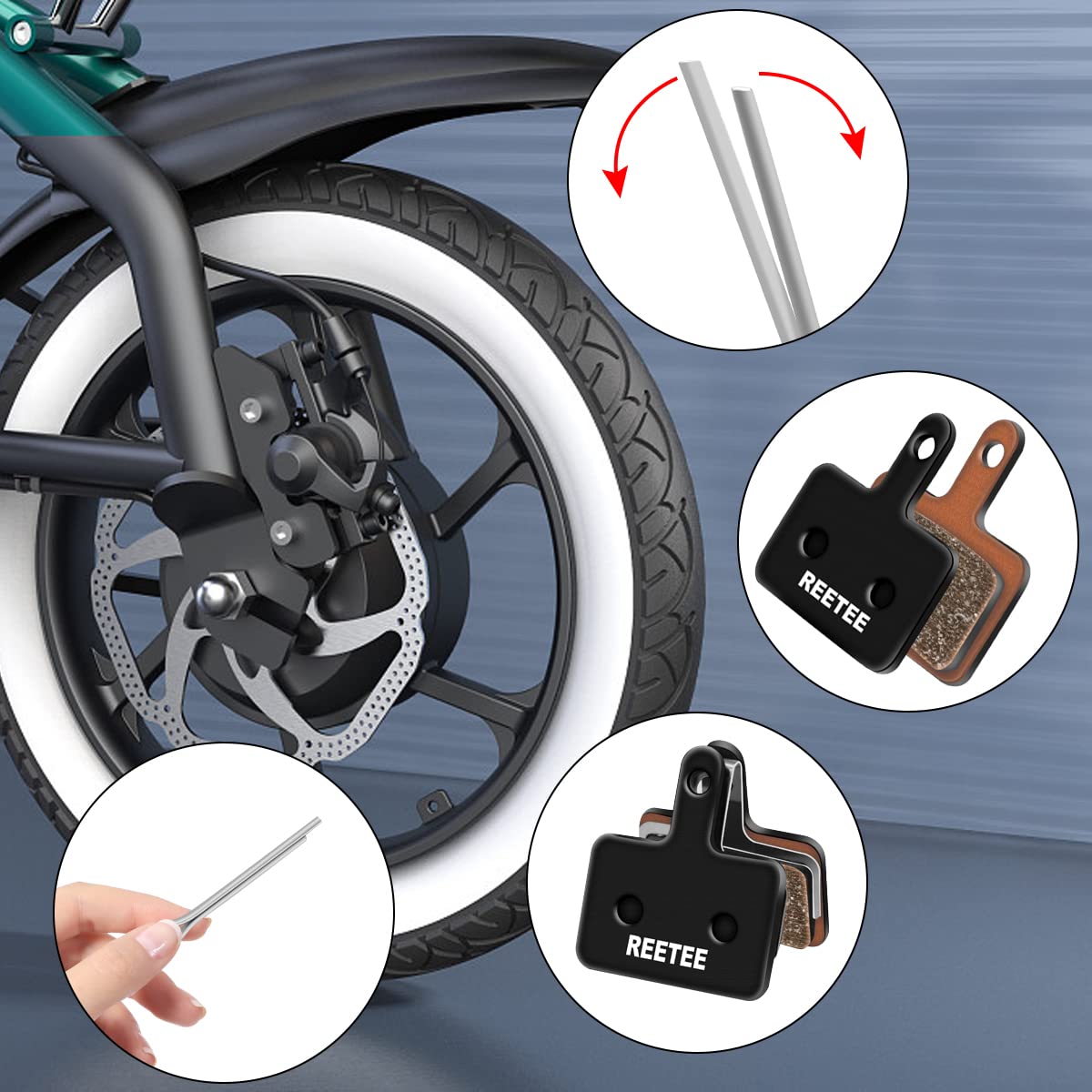 Plaquettes De Frein Disque Vélo – 4 Paires, Kevlar Anti-déchirure, Fibre Cuivre 99%, Faible Bruit, Compatibles Shimano