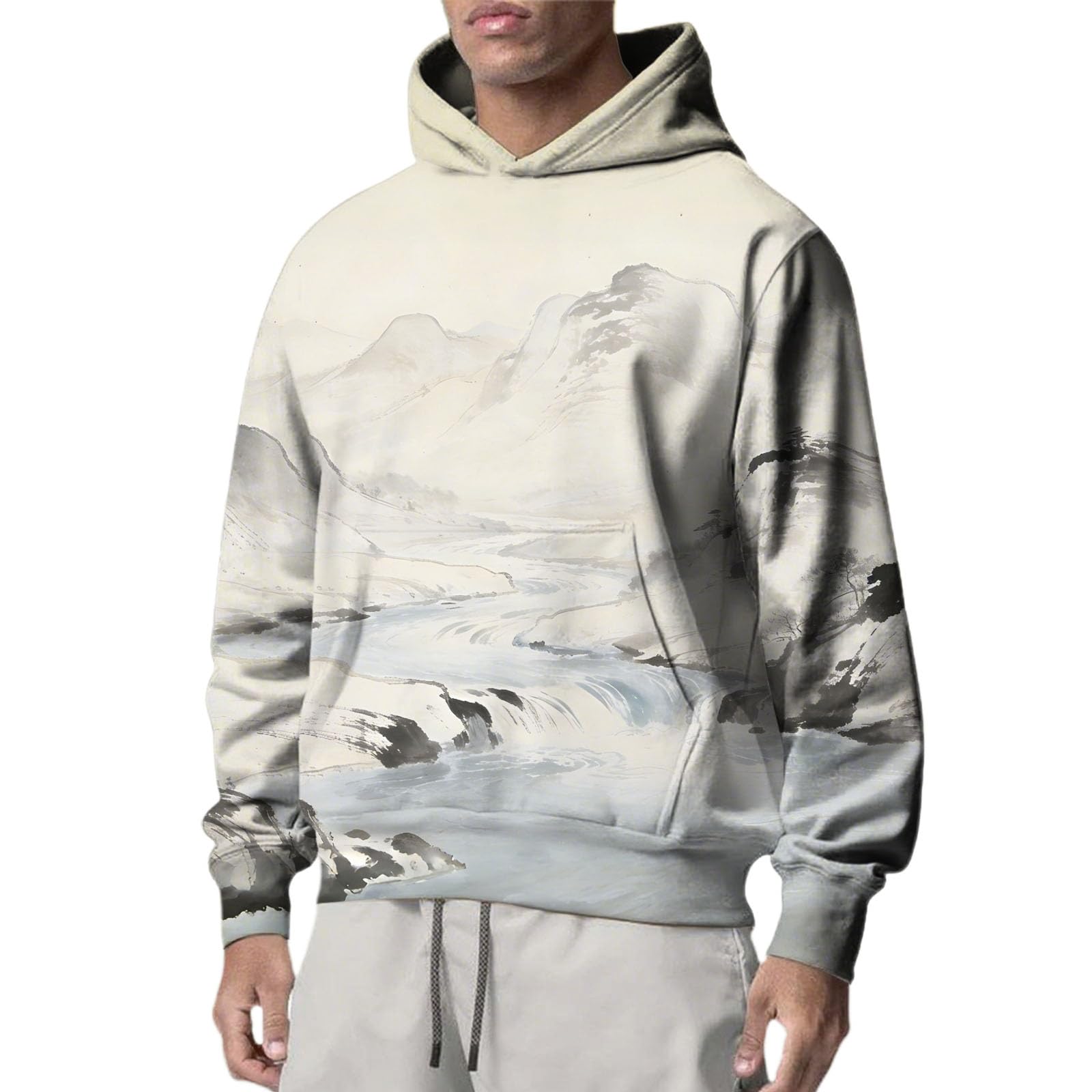 Sudaderas con Capucha Corta Camisa De Manga para Hombre 2026, Informal Moderna Marca (White, M) Vento Proteccion Solar Impermeable Chaqueta Sudadera Cremallera Kit Pesca Ropa Trabajo