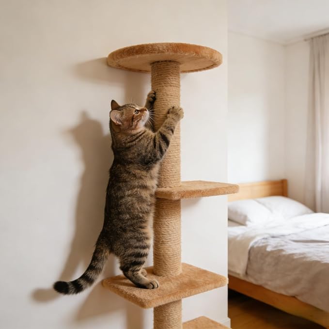 2-Pack de postes de sisal natural para rascador de gatos miniatura 4