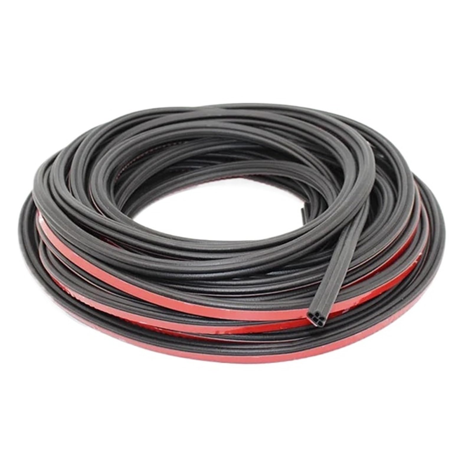 Amokd Large 5M Car Door Rubber Seal Strip Double-Layer Protection Car Door/Hood/Trunk Weather Strips Soundproof Waterproof Seal Strip(Large 5M)
