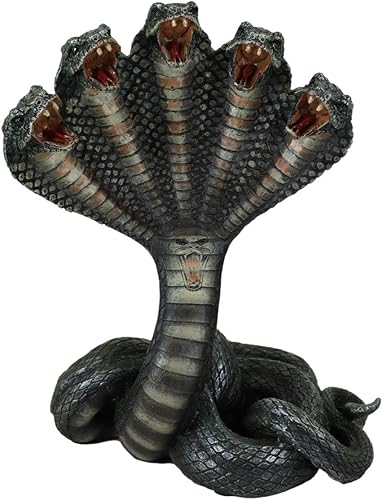 Ebros Gift Hindú Primordial Ser Feroz Multi Cabeza Shesha Serpentina Serpentina Demigod Nagaraja Creación de Vishnu Figura 5.25" de alto Sheshanaga