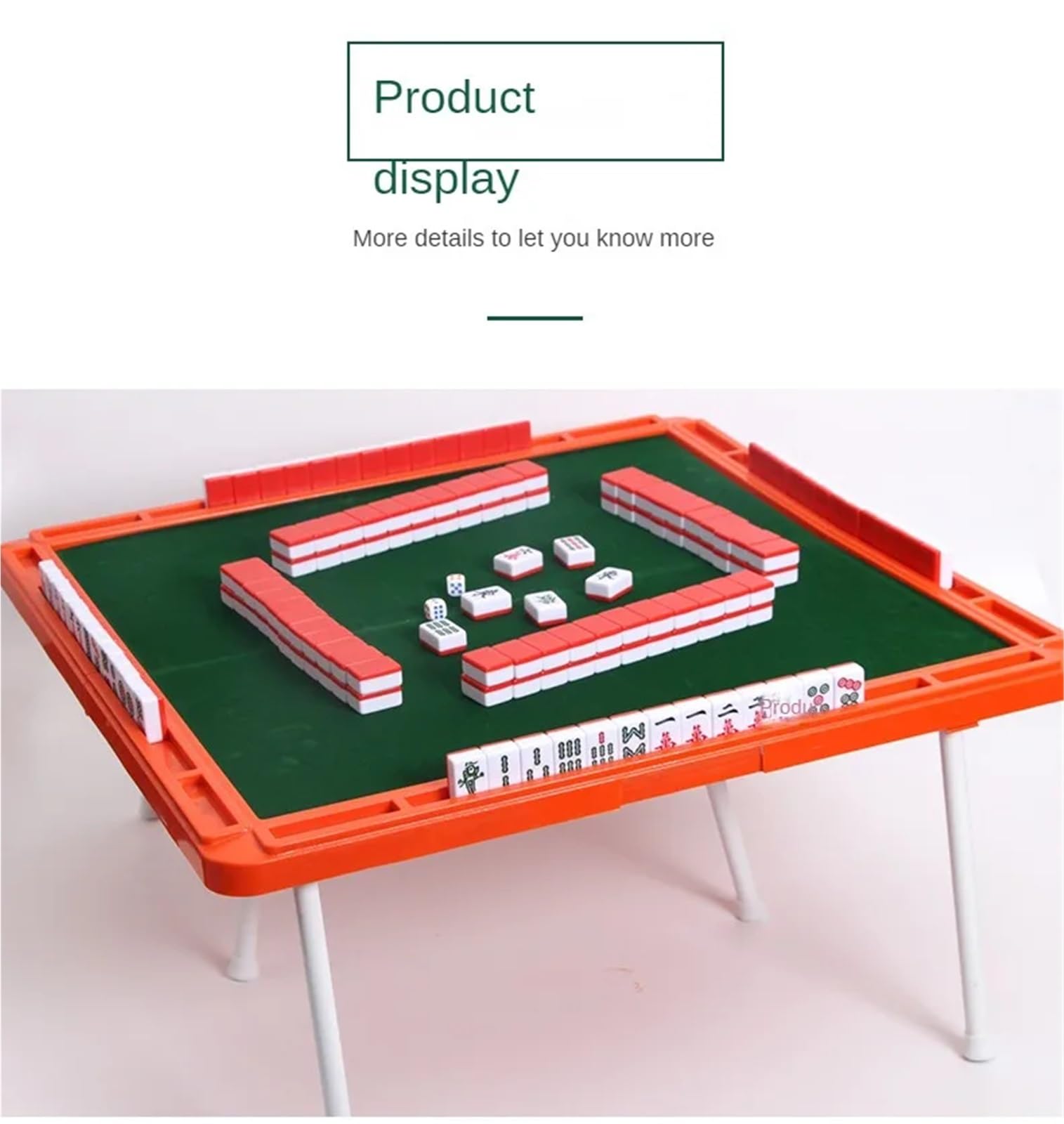 Tavolo Mahjong Mini set Mahjong con tavolo pieghevole Set di gioco Mah Jong portatile for viaggi, tempo libero, famiglia, accessori l'intrattenimento