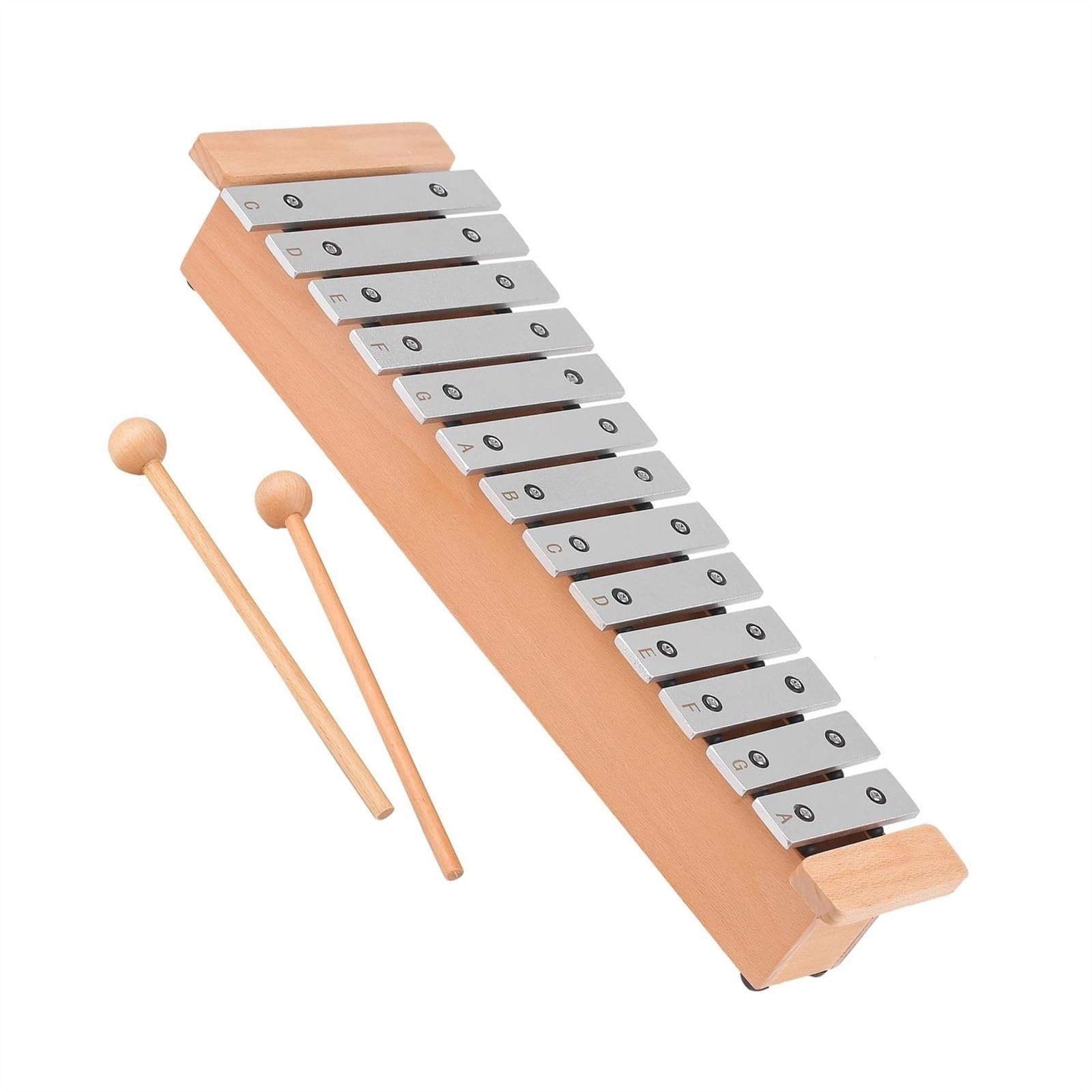 xilófono kit Instrumento De Percusión De Xilófono De Aluminio De Haya Portátil Glockenspiel De 13 Notas Instrumento Musical Con Palos De Madera