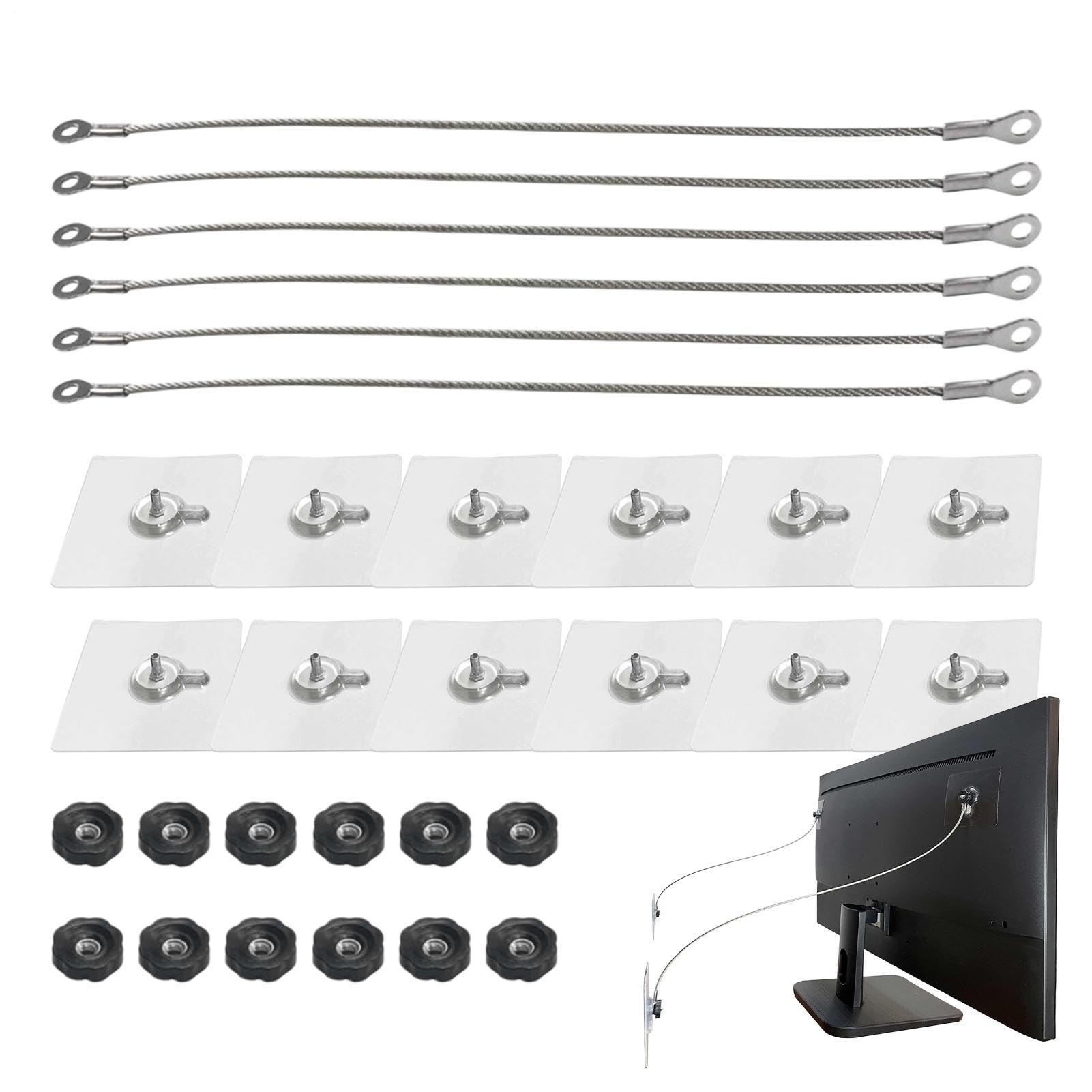 Furniture Straps - Safety Secure Tie, No Drill Proofing, Heavy Duty Dresser | Weatherproof TV Cargo Shelf Restraint Rope for Kids Proofings Truck Car Cargos Trailer Shelff