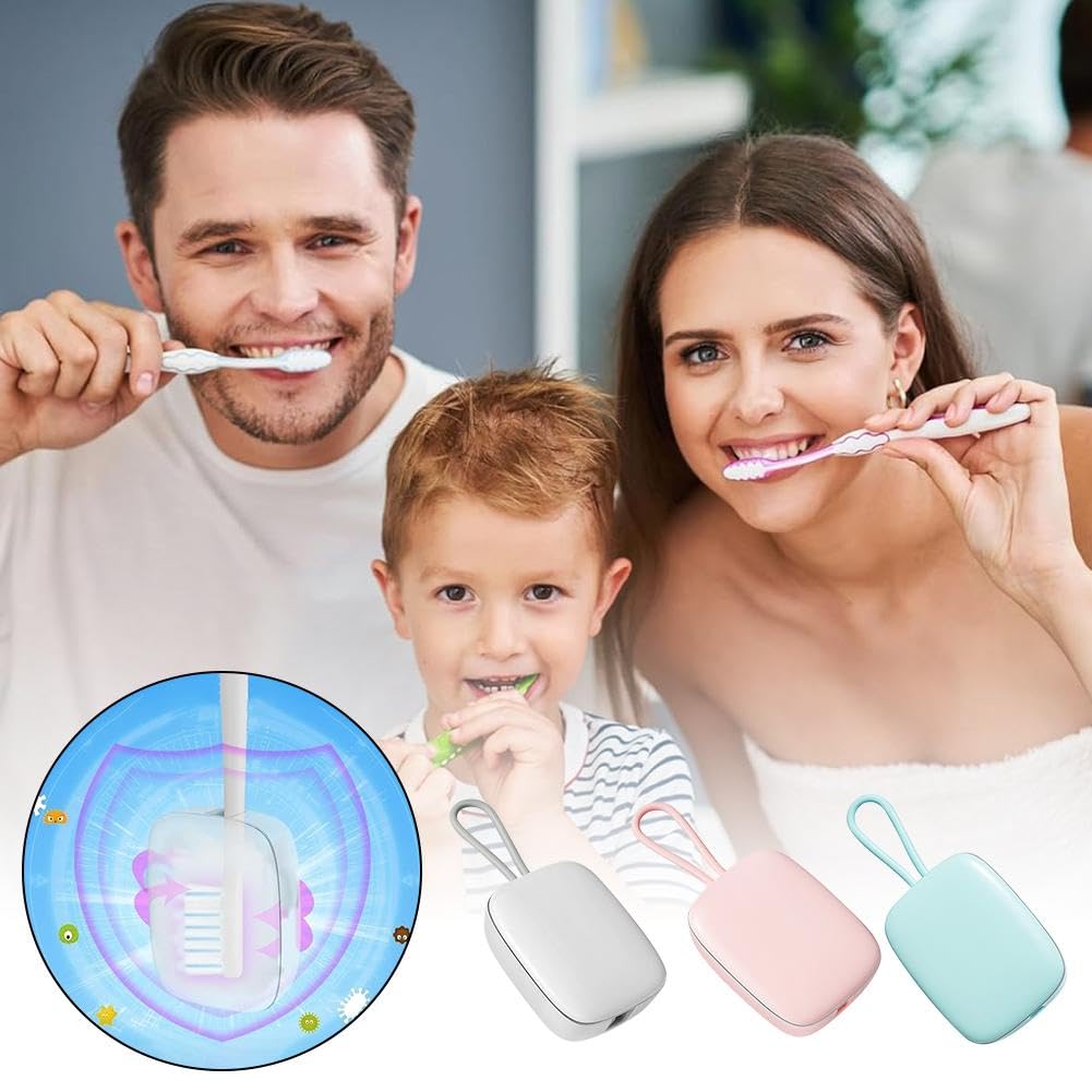 Desinfectante UV para cepillo de dientes y con luz UV, estuche esterilizador de cepillo de dientes, caja, limpiador de cepillos de dientes portátil USB