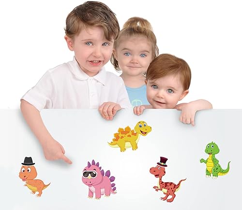 Miniatura 6 de 24 hojas de calcomanías "Haz una Cara" para actividades de niños pequeños, haz tus propias calcomanías con unicornios, dinosaurios, construcción y