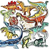 Iron On Patches, Muscccm 15 Pcs Embroidered Dinosaur Patches Applique Kit Assorted Size Decoration Sew On Patches for Clothing, Jackets, Backpacks, Jeans