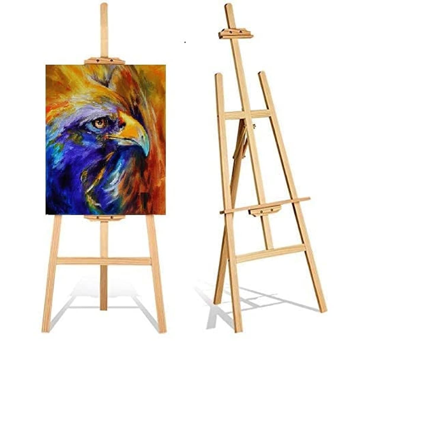 Art Ranger ® Premium Artist Wooden Easel Stand with Angle and Height Adjustment for Canvas Painting Display 120 cms 4 Feet