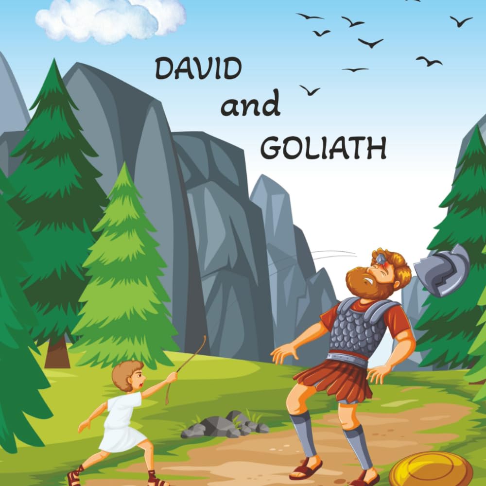 David and Goliath: David and the giant Goliath Bible story for kids 8.5 x 8.5 with premium color pictures