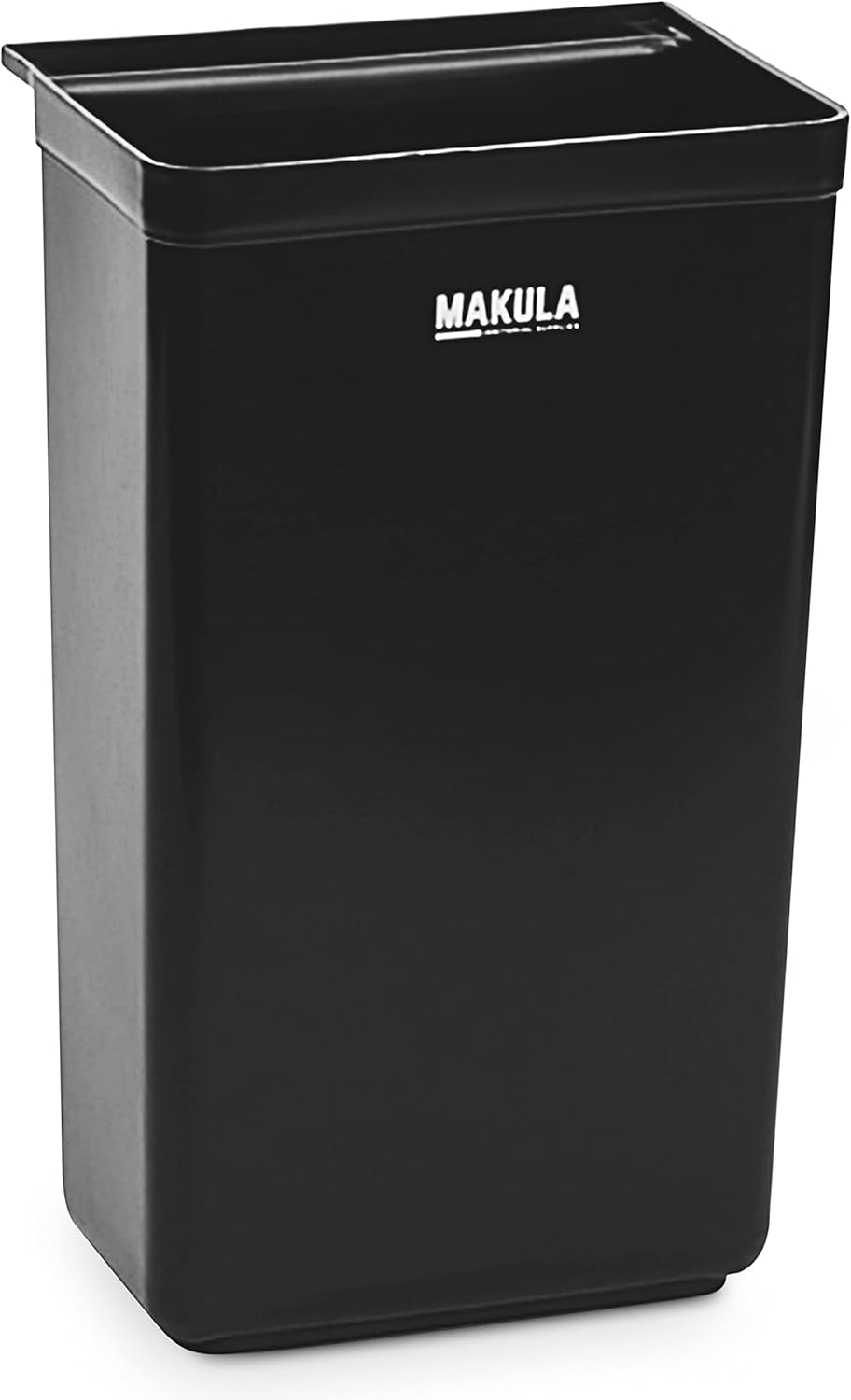 Makula Basket for Utility Cart - 11.5 Gallon Trash Bin, 13 x 9.25 x 22-Inch Service Cart Garbage Can – Black