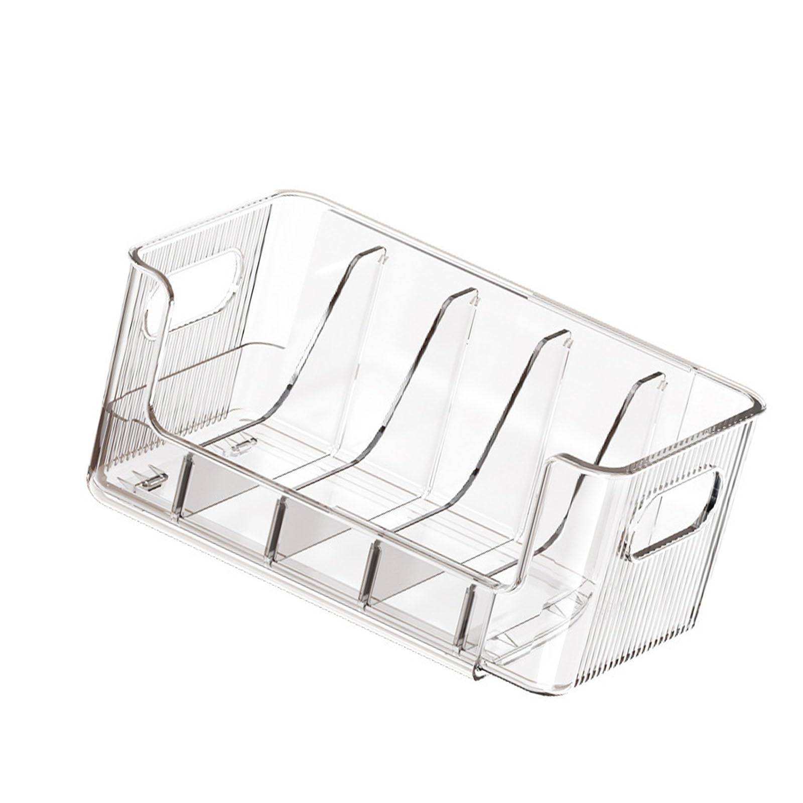 Hsioluted Clear Disc Holder Case for Movies and Music Space Efficient Stackable Solution Having Optional Dividers Permanent Disc Container