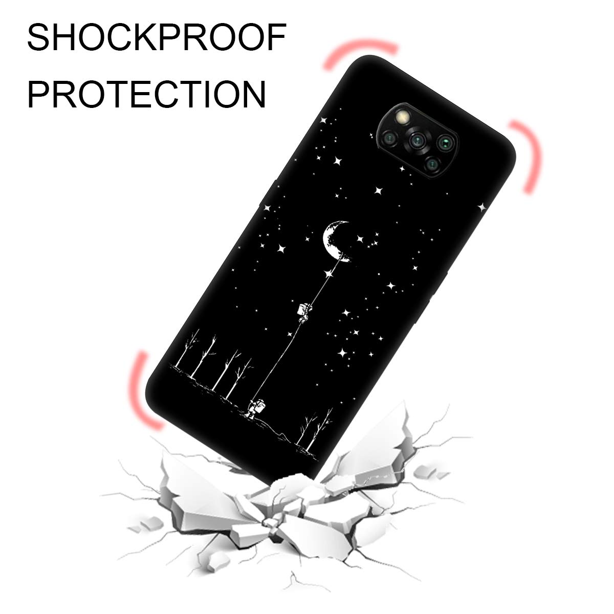 Custodia di silicone compatibile con Xiaomi Poco X3 Pro Custodia trasparente Cover per smartphone trasparente Minnie Disney Motivo