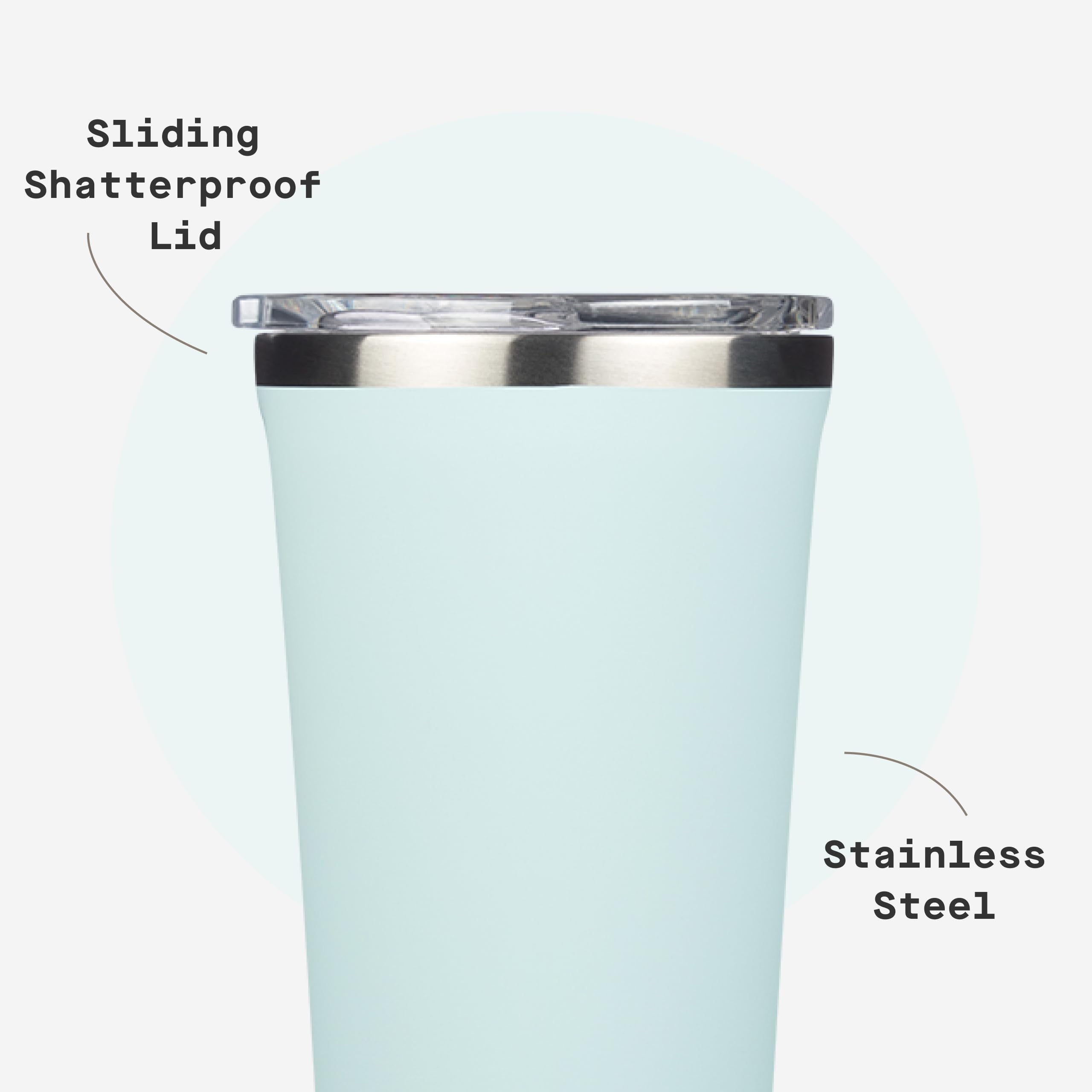 Corkcicle Klassieke beker - houdt dranken 9 uur koud en 3 uur warm - drievoudig geïsoleerd roestvrij staal - Holiday Tumbler Gift - 16oz - mat zwart