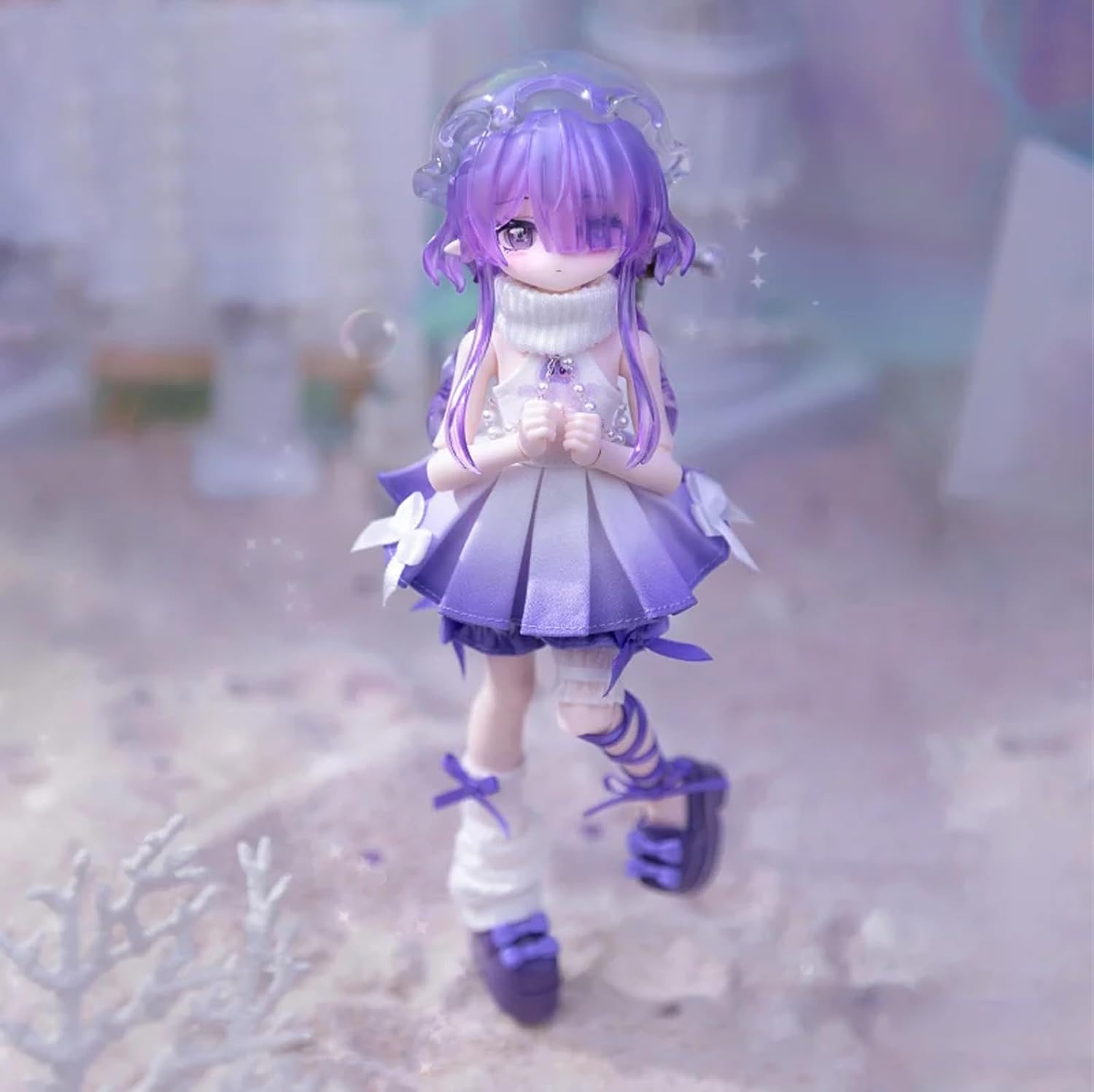 BEEMAI Minty Ocean Gem Series Single Box (Contains 1 Figure), 1/8 BJD Blind Box Cute Figures Collectibles Birthday Gift