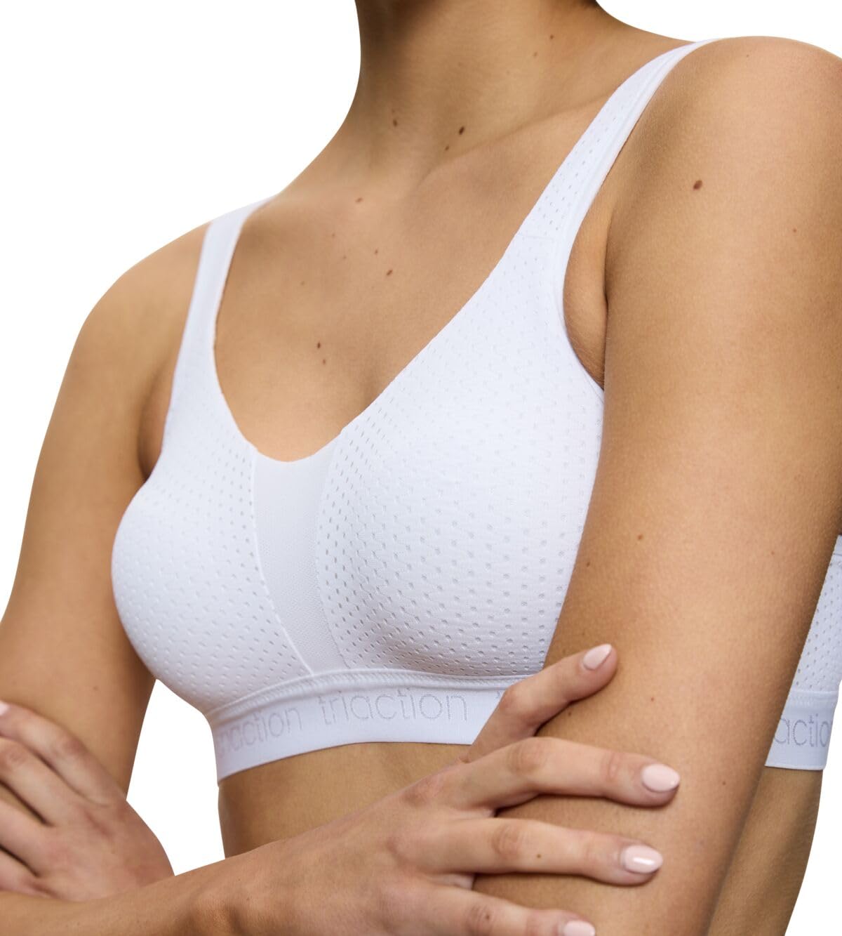 Triumph Triaction Energy Lite sportowy biustonosz bez fiszbin, biały, 85C