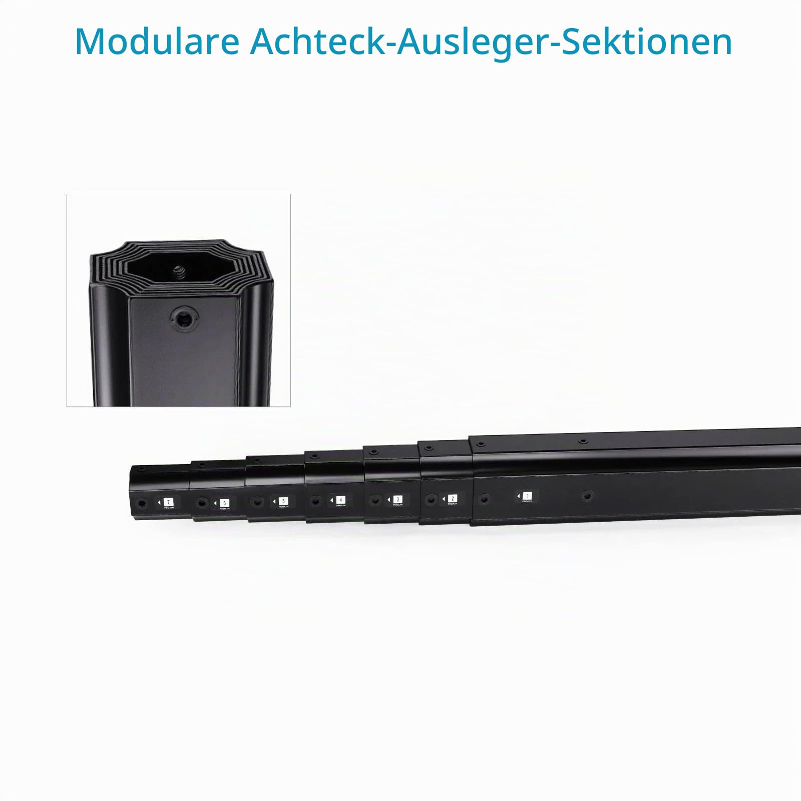 PROAIM Kite-22 Starter 24,5-Fuß Kran-Set mit Stand & Dolly, 20 kg | Verstellbar von 12,8–24,5 ft Reichweite mit 7-teiligem Arm; D-33 Dolly und 250-kg-Stativ für sicheren Stand.