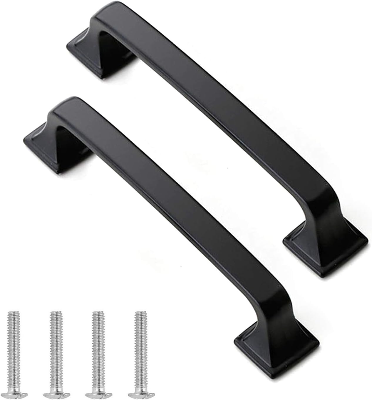 10pcs 5" Black Pull Handles Kitchen Drawer Pull Handles