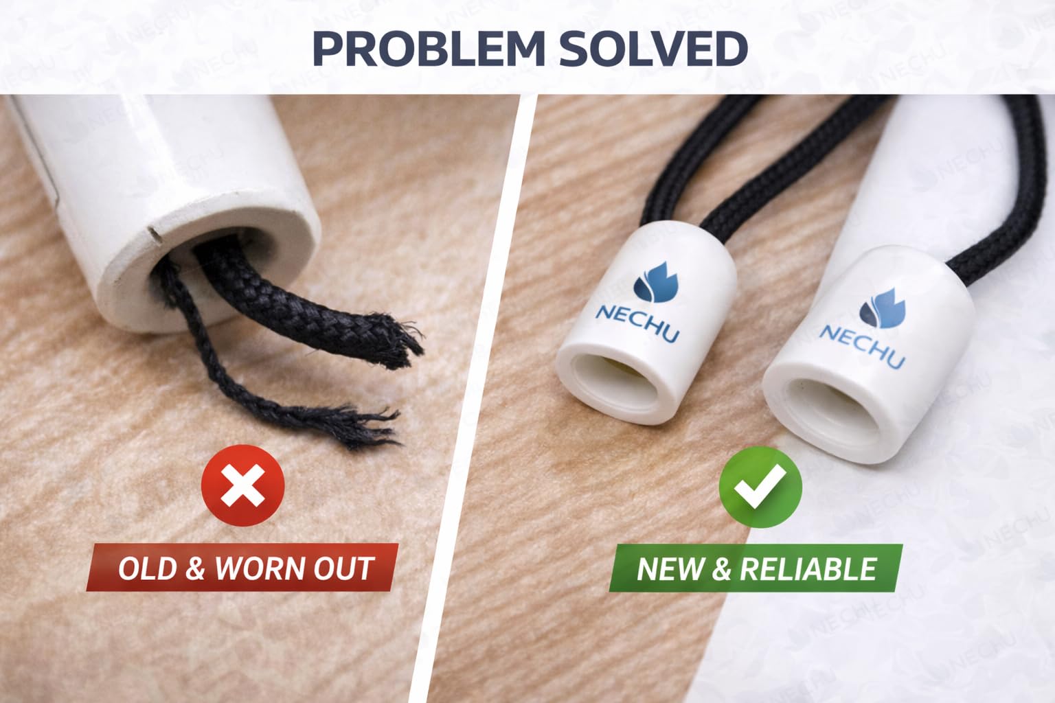 Nechu Wall Fan Pull Cord Replacement | Pull Switch Rope | Durable Nylon Cord with Easy Grip Handle 1