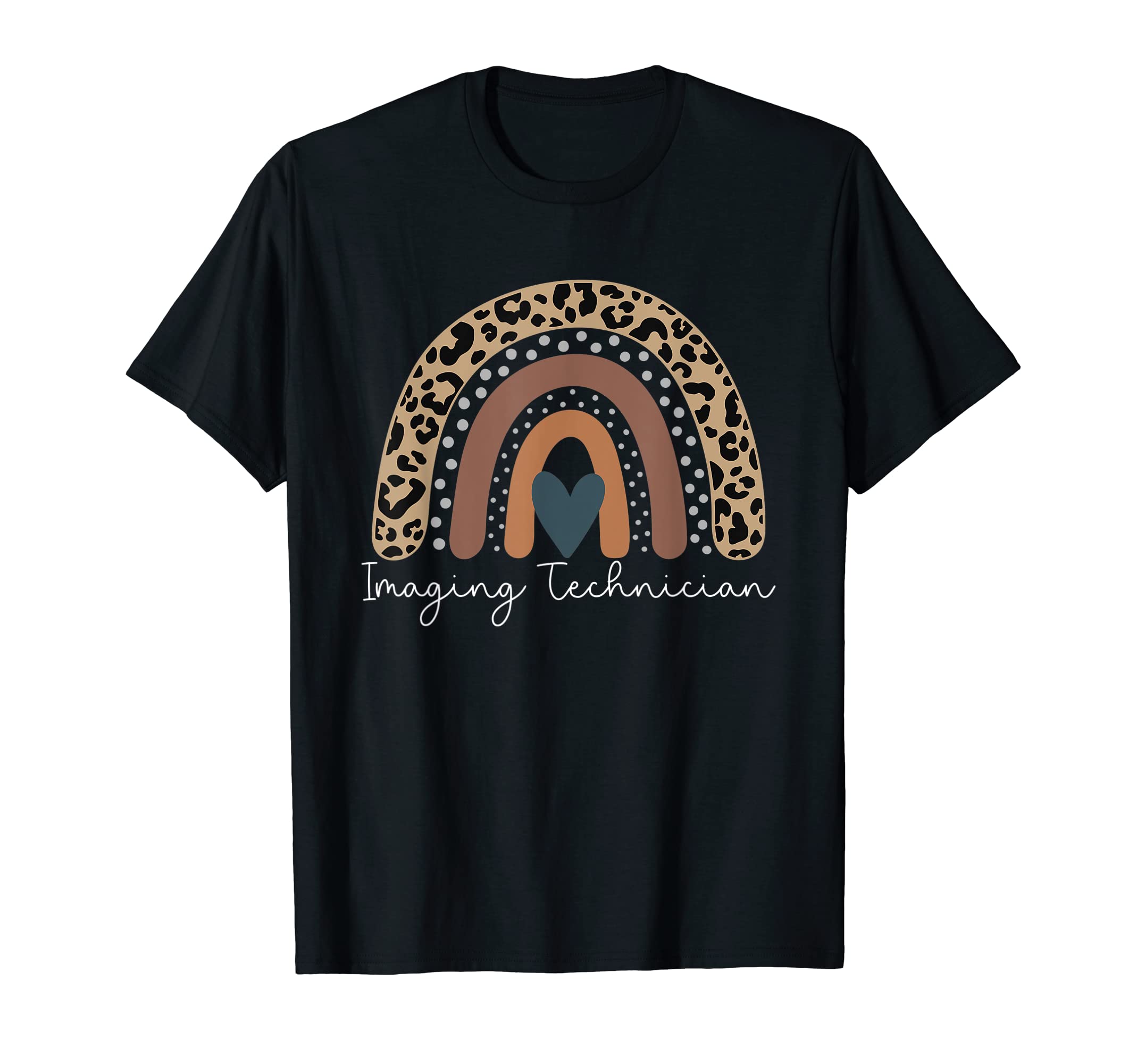 Cute Leopard Boho Rainbow for Imaging Technician Squad T-Shirt