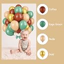 Lazybeee™ Balloons, 50 pcs 12 Inch Balloons, Latex Balloons for Balloon Garland Arch as Party Decorations, Birthday Decorations, Wedding Decorations (Sage/Khaki/Black/Gold) gallery image