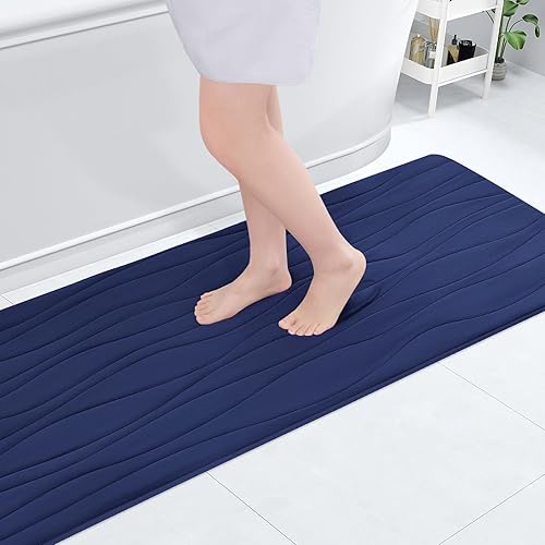 Miniatura 107 de Buganda - Alfombra de baño de espuma viscoelástica 24x16, tapetes de baño extra suaves y absorbentes, antideslizantes y lavables a máquina para el