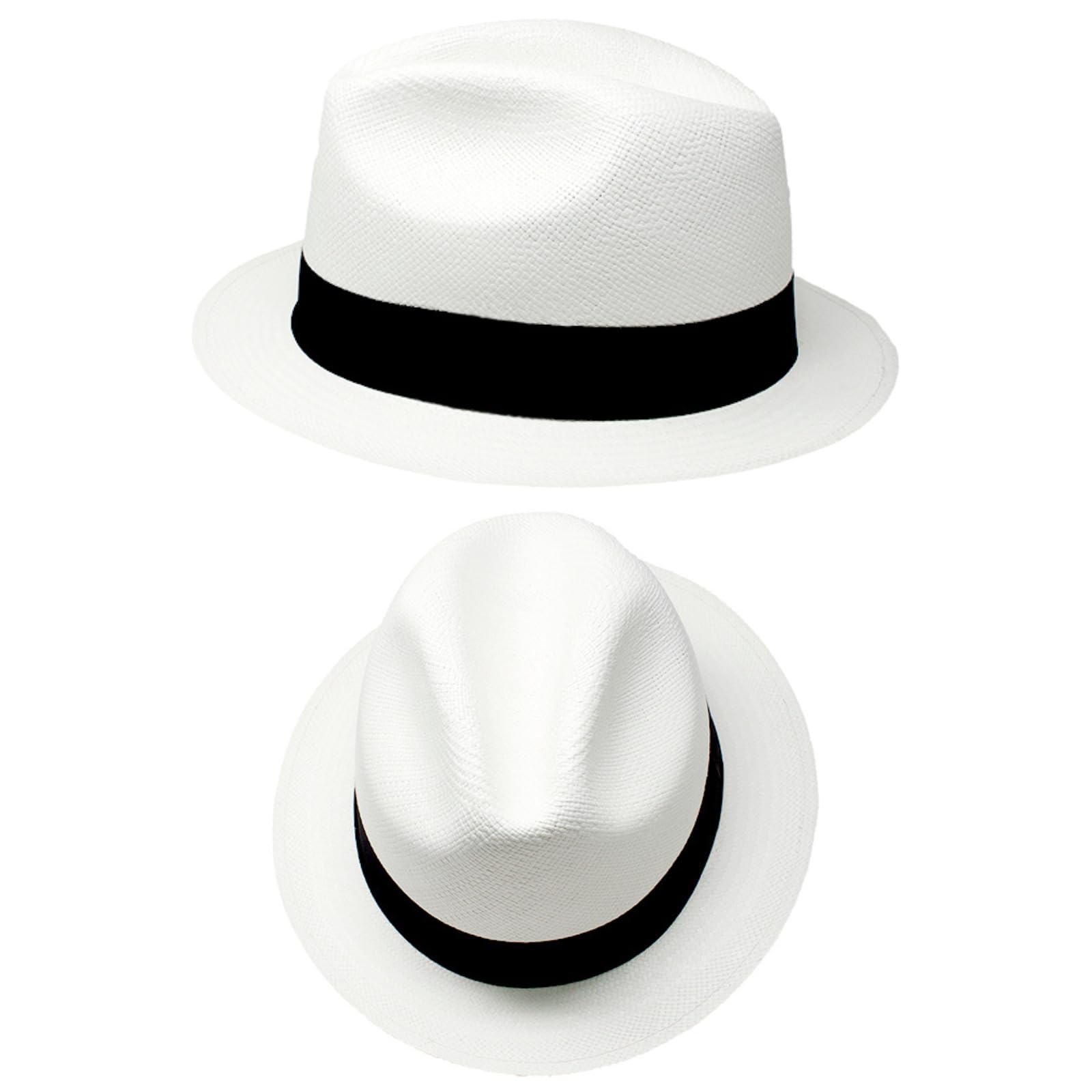 Gamboa Originale Cappello Panama di Paglia per Uomo e Donna Cappelli Borsalino da Sole Protezione Solare UPF 50+