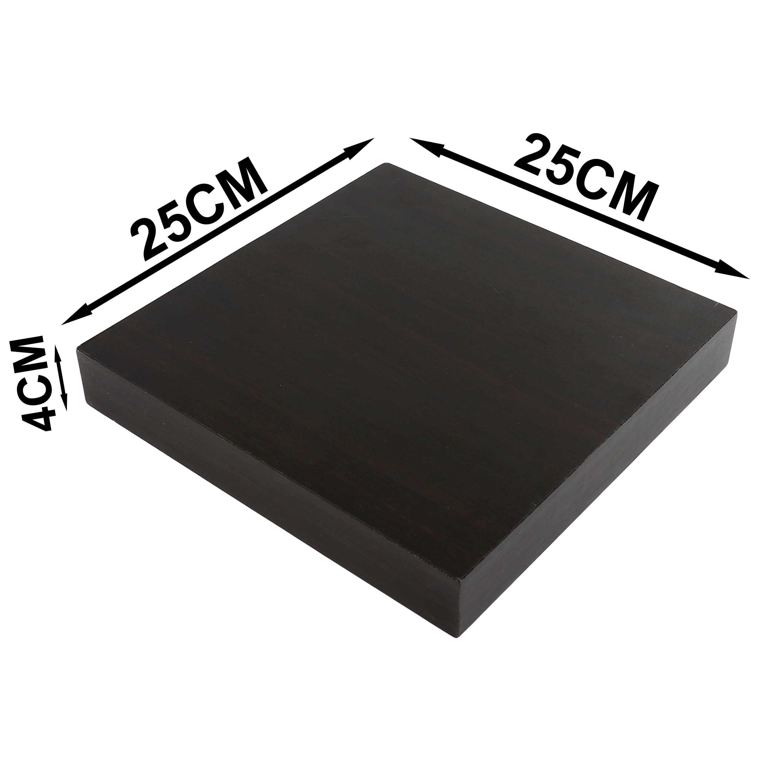 Etrexonline Estante de Pared 25x25x4cm Color Wengue, Balda Flotante Pared de Madera Fijación Invisible, Estantes de Almacenamiento Decorativos, Ideal para Salón, Habitación, Pasillo, etc.. — view 3