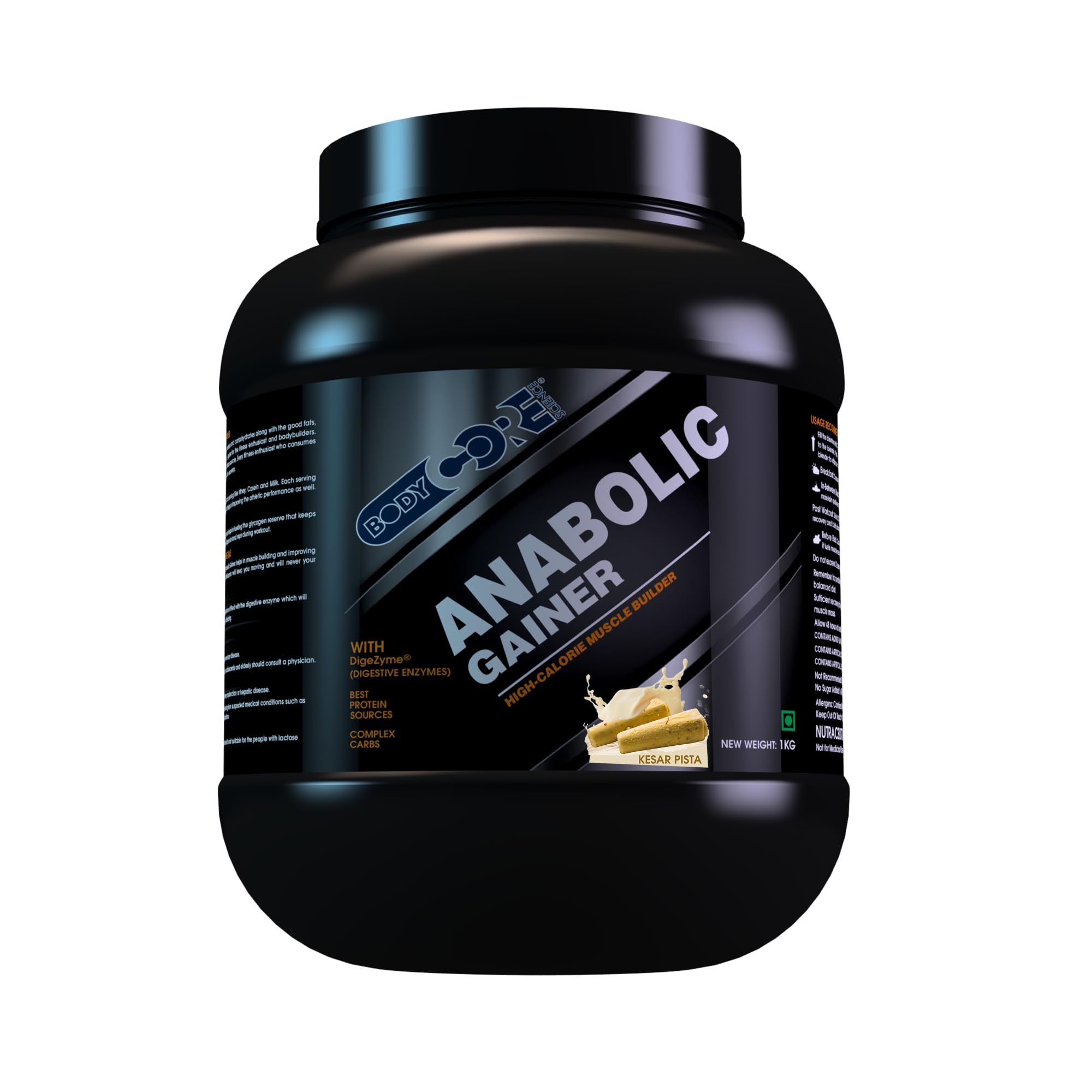 Body Core Science Anabolic Gainer Powder-1 Kg|Weight Gainer|Mass Gainer (Kesar Pista) (B0BLVQ4JTH) Amazon Price History, Amazon Price Tracker