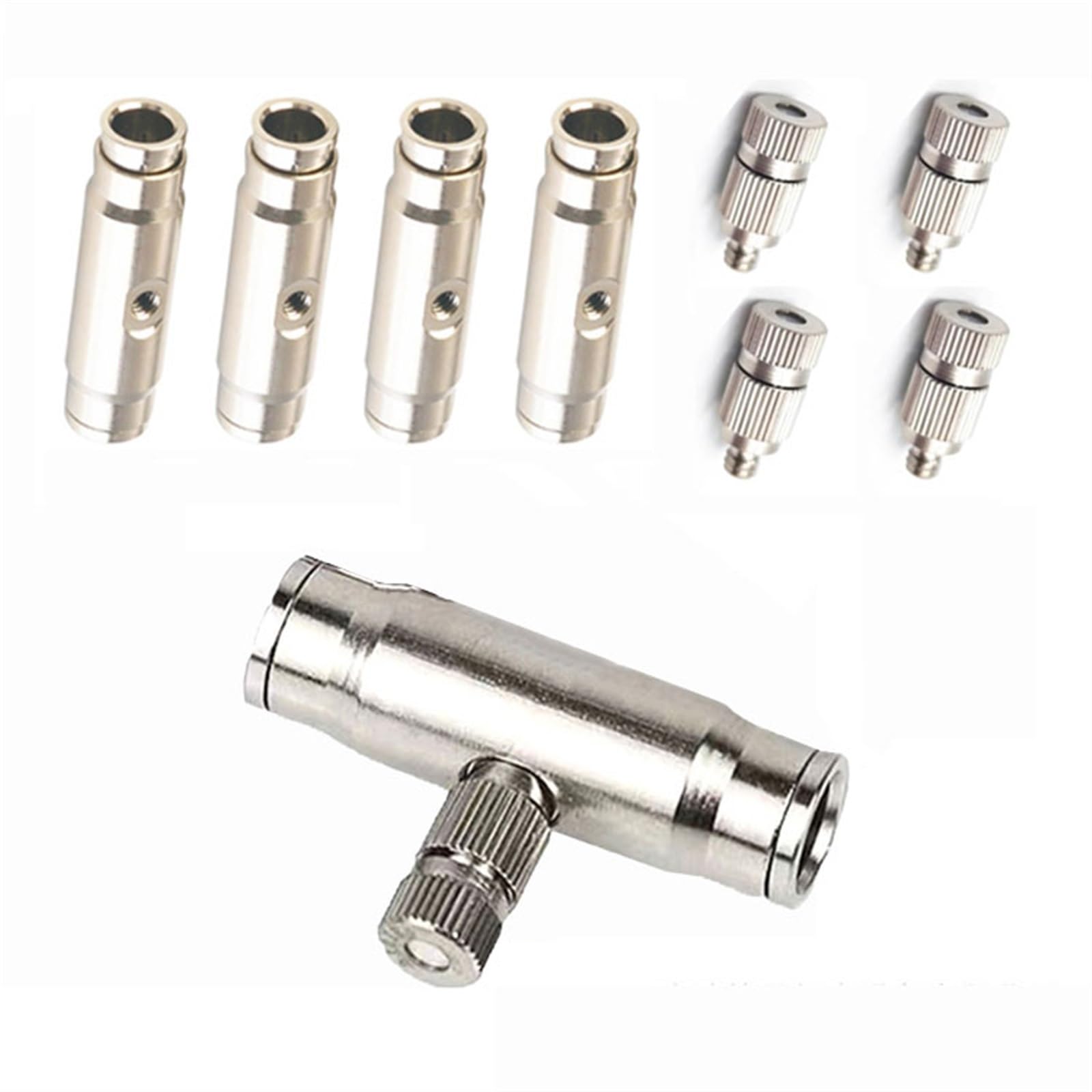 Ziubmvdyc One Color High Pressure Misting Nozzles, 10/24 Unc Adjustable Brass Atomizing 0.1-1.0Mm 25 Pack(Orifice 0.4Mm)