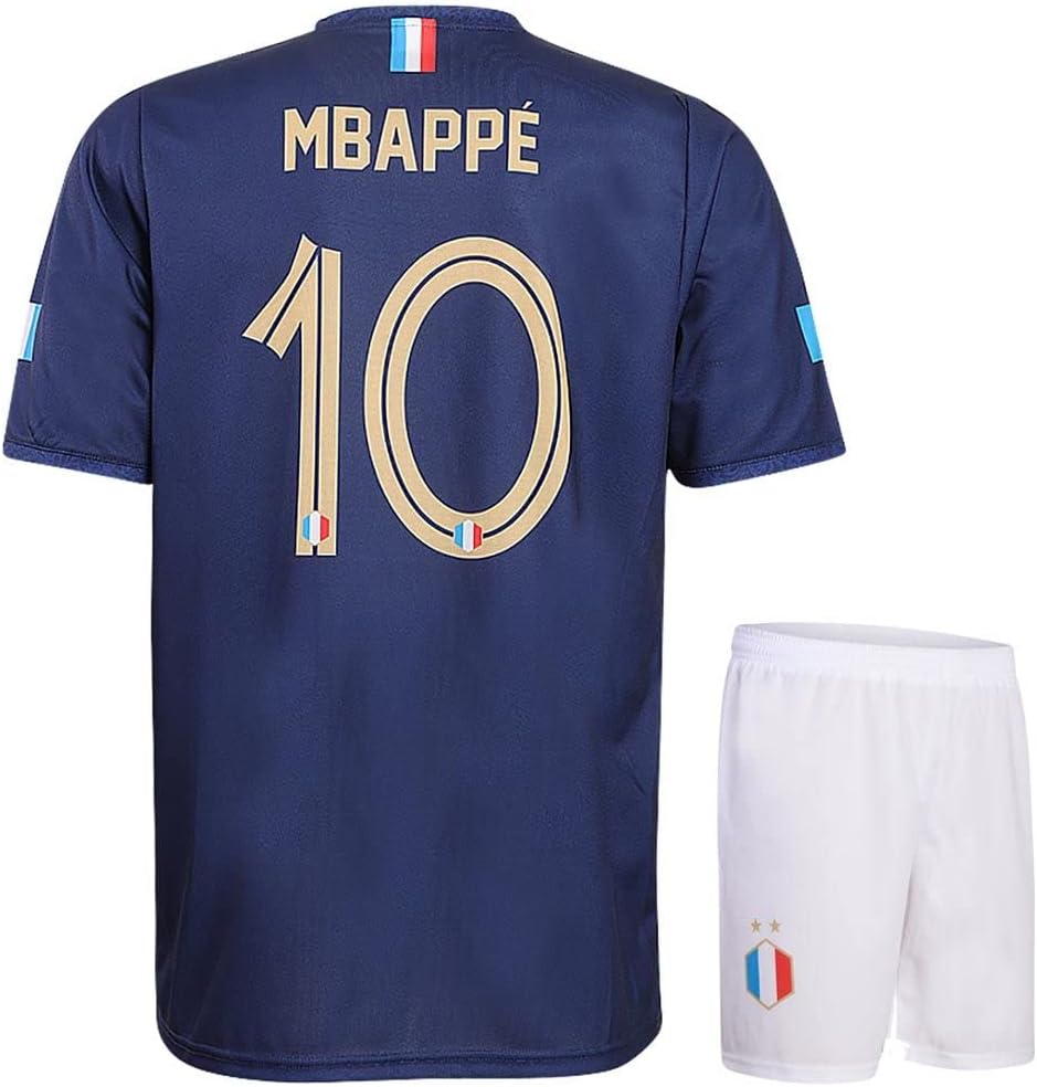 France Jersey Set Mbappe Home - 2022-2024 - Children and Adults - Boys - Men - Football Jersey - Football Gifts - Sports T-Shirt - Sportswear