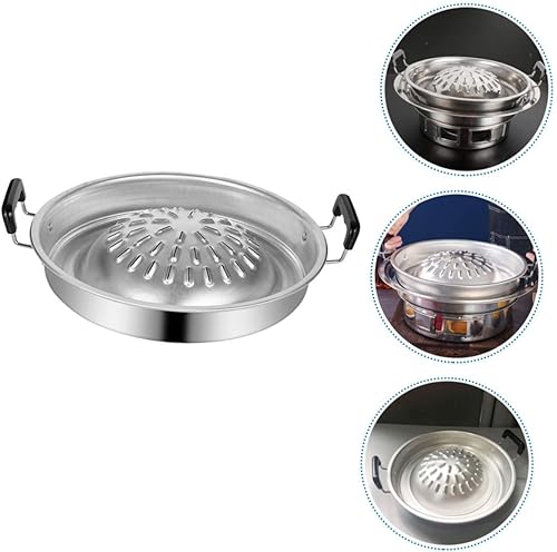 Miniatura 4 de Parrilla de aluminio resistente al calor de las manijas dobles de la cacerola profesional para acampar al