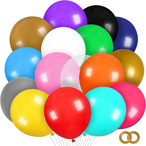 KAWKALSH 32 globos grandes surtidos, globos de látex grandes de 18 pulgadas, globos gigantes resistentes para decoraciones de cumpleaños, bodas, disponible en Yaxa Peru