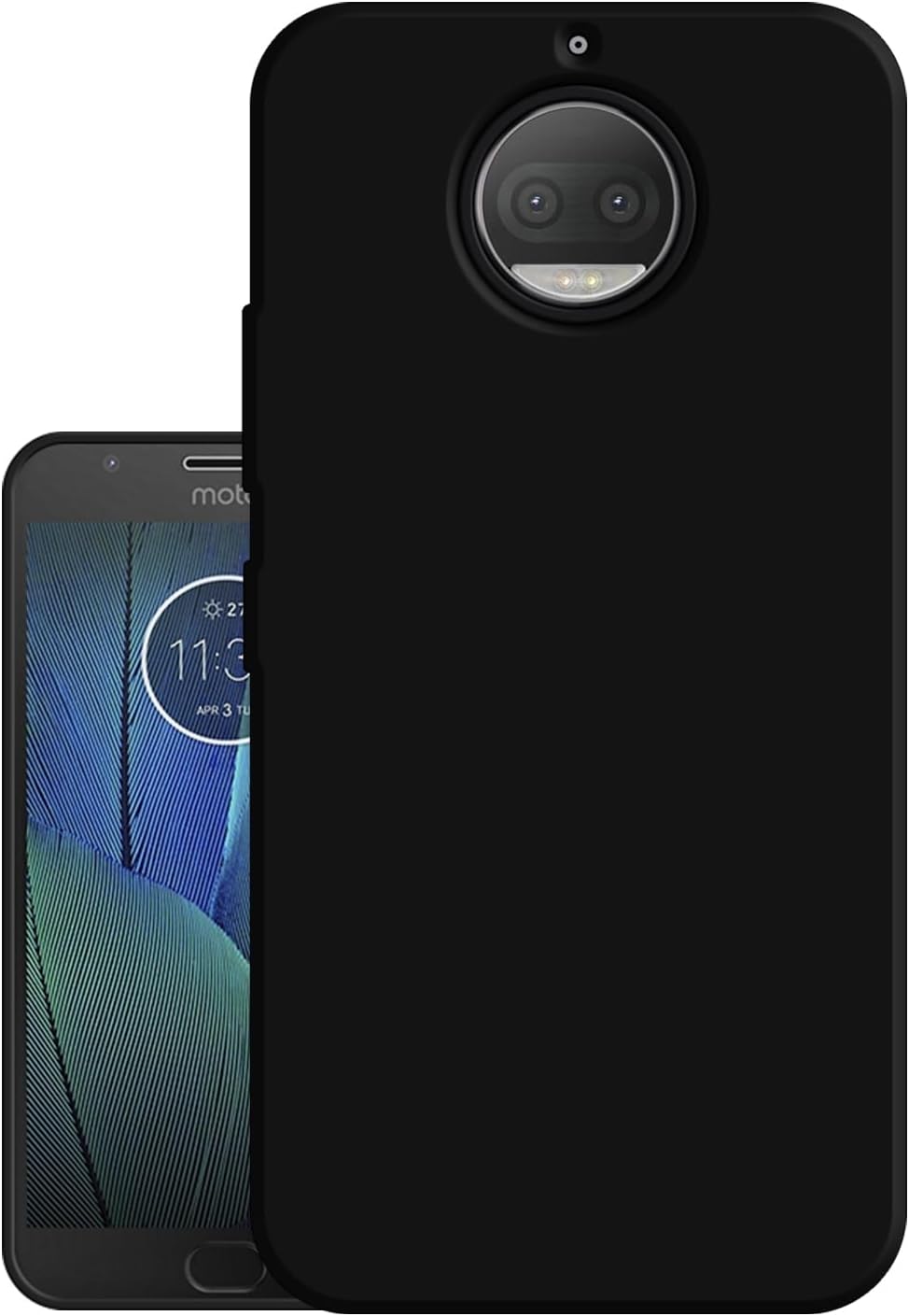 HELLO ZONE Rubber Exclusive Soft Matte Finish Back Cover Case for Moto G5s Plus