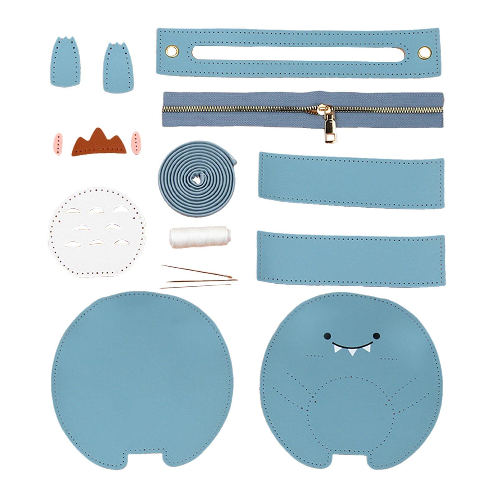 bnf® DIY Leather Shoulder Bag Making Tote Wallet Material Craft Sewing Handmade Light Blue | Womens Handbags & Bags | Clothing, Shoes & Accessories-image-44