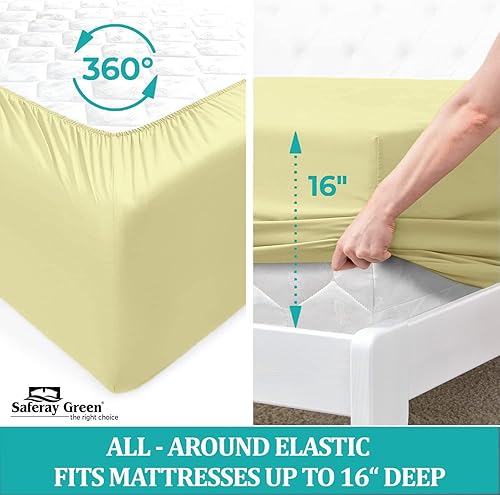 Miniatura 9 de Juego de sábanas de tamaño Queen, sábanas transpirables y refrescantes de algodón egipcio, sábanas de lujo para hotel, ropa de cama transpirable