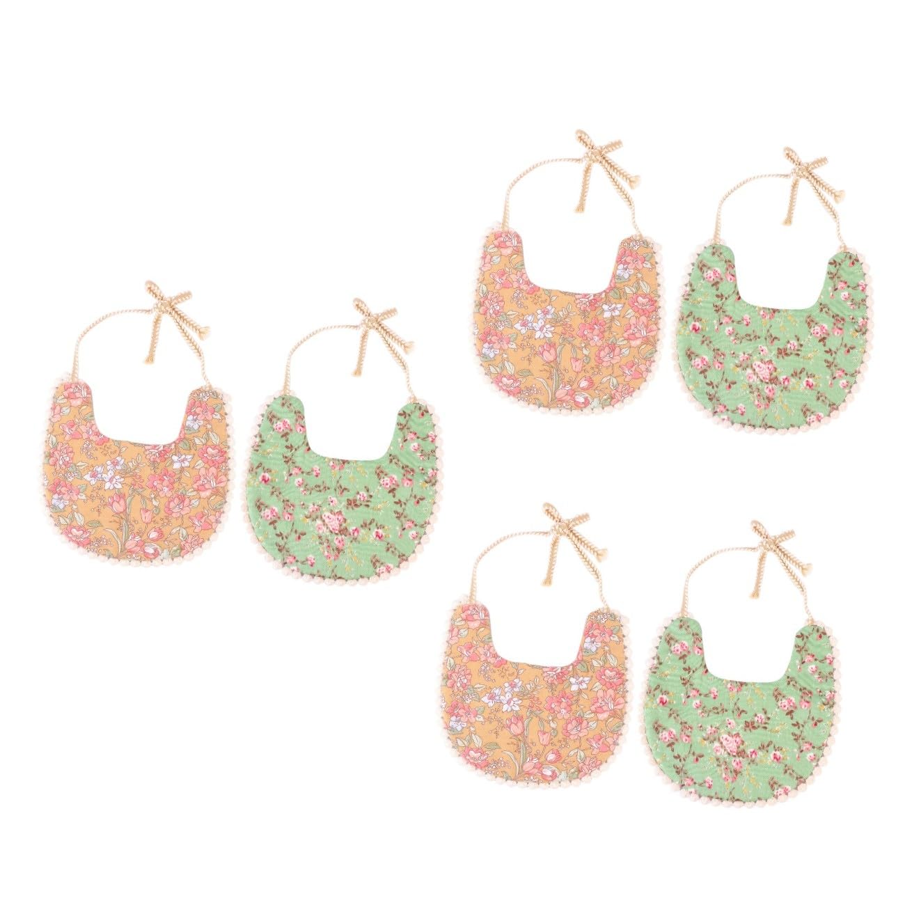 ifundom 6pezzi Bavaglini Impermeabili Per Cotone Doppio Bavaglini Unisex Per Svezzamento e Teething Facili Da Lavare e Asciugare Assorbono Perfettamente La Saliva
