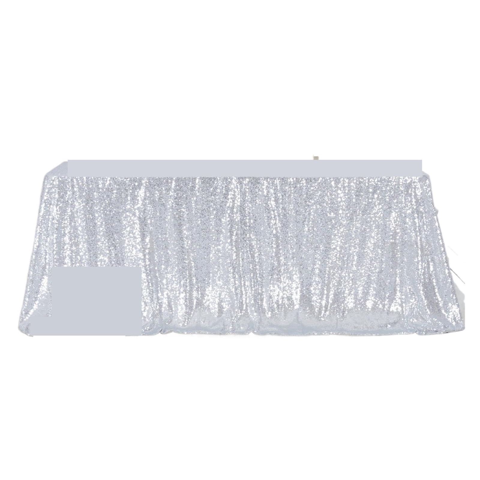 L6NqIAG Sequin Tablecloth Sequin Tablecloth Rectangle Sparkly Fabric Table Cloth for Wedding Party Decoration(Silvery,100x130cm)