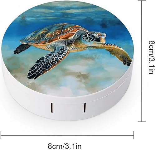 Miniatura 2 de Contact Lens Case Travel Sea Turtle3 Print Contact Cases Box With Mirror Solution Bottle Applicator Removal Tool Kit For Daily Outdoor