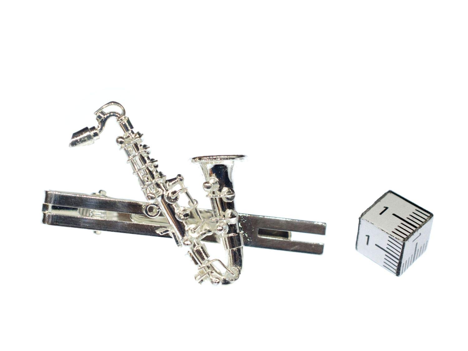 Miniblings Saxofon Krawattennadel Krawattenhalter Sax Saxophon Musik silber | Sorgfältig in Berlin gefertigt, mit Herrenschmuck und Männerschmuck