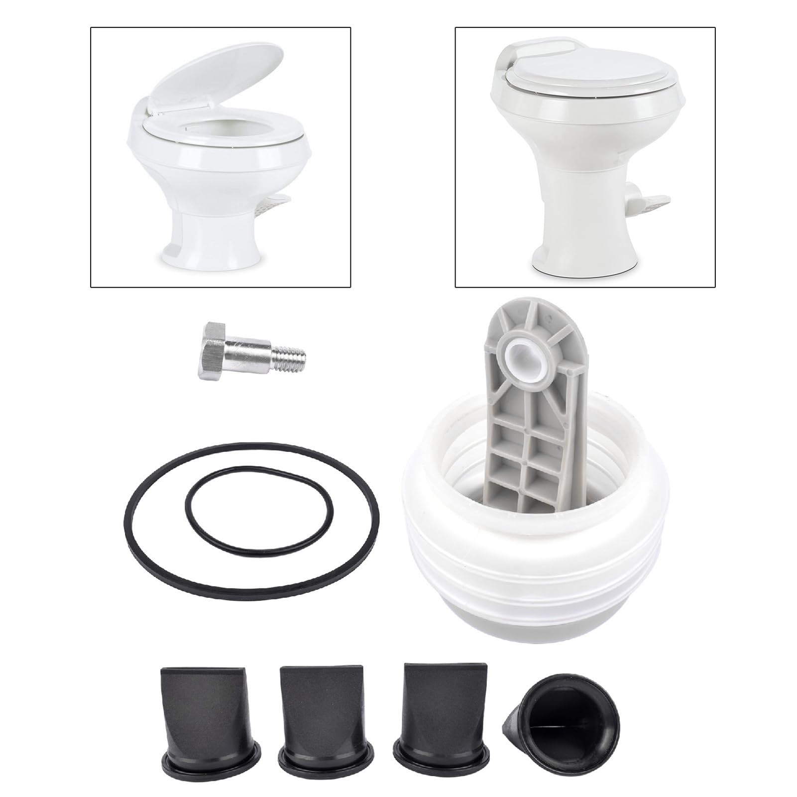 Kit de Fuelle de Bomba, 4 Piezas de Válvula de Pico de Pato de 1,5 Pulgadas, Kit de Junta Tórica de Repuesto para Bomba de Vacío S T J VHT VG, con Bomba de Fuelle y Tornillos