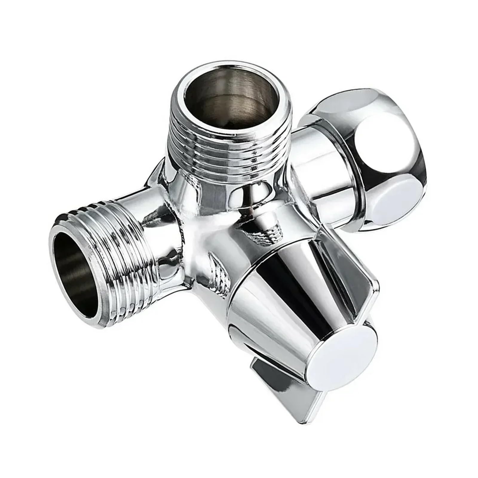3-Way 1/2" Outlet Sink Faucet Diverter Valve Water Separator Shower Hose Tap Splitter T Adapter Bathroom for Bathroom Bathtub