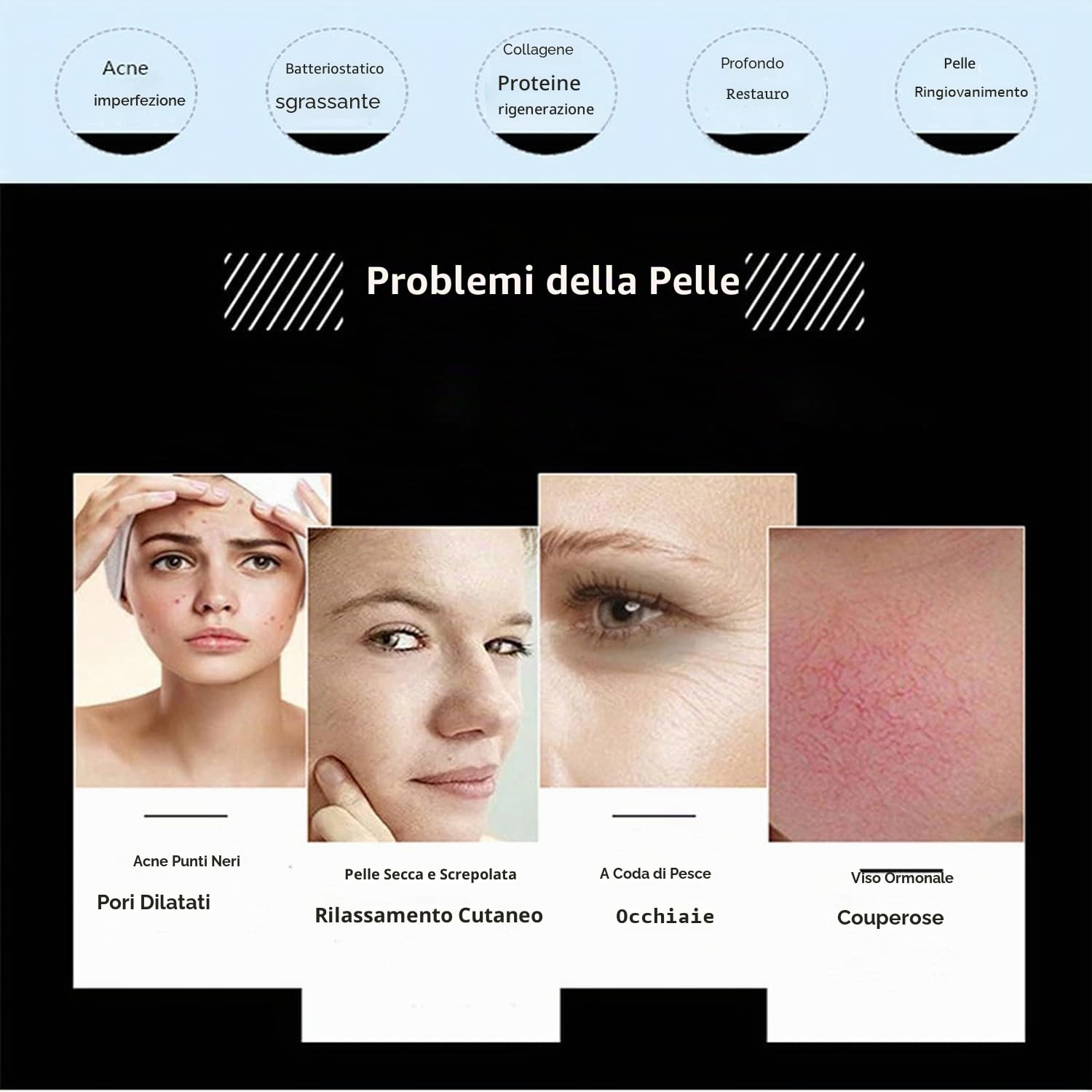7 Colori Photon PDT luce Ringiovanimento della pelle Spettrometro Desktop Aria Calda Nebbia Fredda Strumento di Bellezza Touch Screen LED Rimozione Rughe Anti-Aging Salone Elitzia ETLB380 (Rosso)