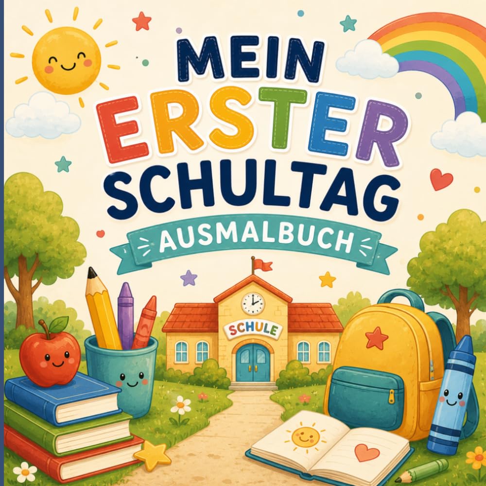 Mein erster Schultag: Ausmalbuch