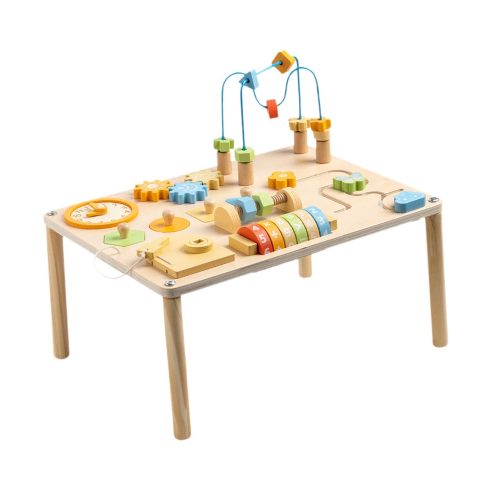 Mesa de Actividades para Bebés, Juguete Sensorial, Cubos de Actividades para Niños, Forma Educativa