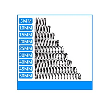 Spring Coil, Wire Diameter 1.5mm, OD 9mm, Length 10mm Stainless Steel Silver Extended Compressed Springs 10pcs